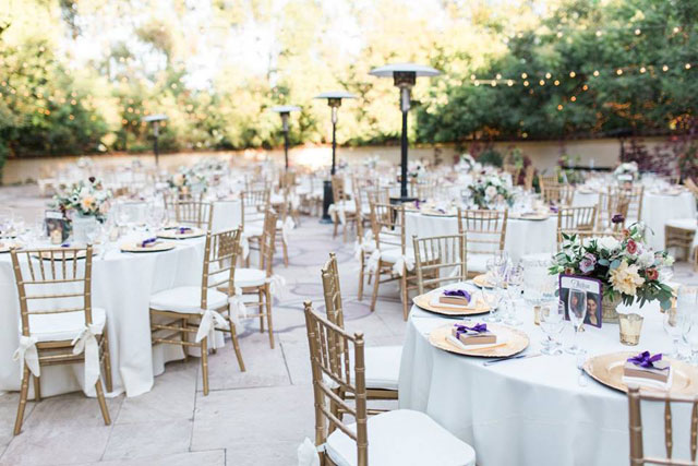 An enchanting garden wedding with a palette of violet, navy and gold in Moorpark by Lucas Rossi Photography and CMG Weddings and Events