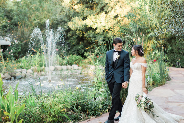 An enchanting garden wedding with a palette of violet, navy and gold in Moorpark by Lucas Rossi Photography and CMG Weddings and Events