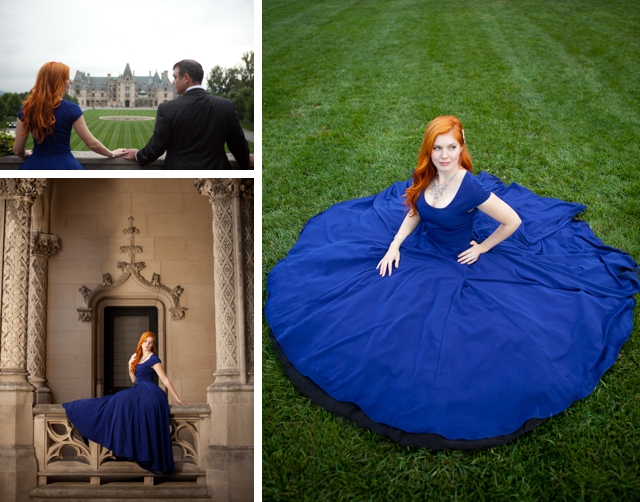 A breathtaking bride in a vibrant blue dress by Matt Andrews Photography || see more on blog.nearlynewlywed.com