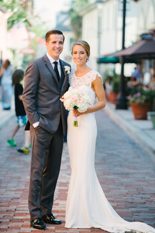 An elegant blush Southern wedding in St. Augustine with a classic church ceremony and a ballroom reception // photo by Marissa Moss Photography: http://www.marissa-moss.com || see more on https://blog.nearlynewlywed.com