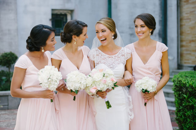 An elegant blush Southern wedding in St. Augustine with a classic church ceremony and a ballroom reception // photo by Marissa Moss Photography: http://www.marissa-moss.com || see more on https://blog.nearlynewlywed.com