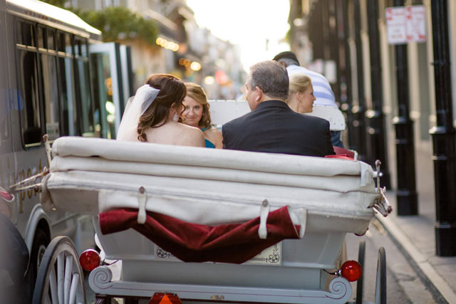 A luxe wedding in New Orleans with local flair like a second line and horse-drawn carriage by Matthew Foster Photography and Get Polished Events