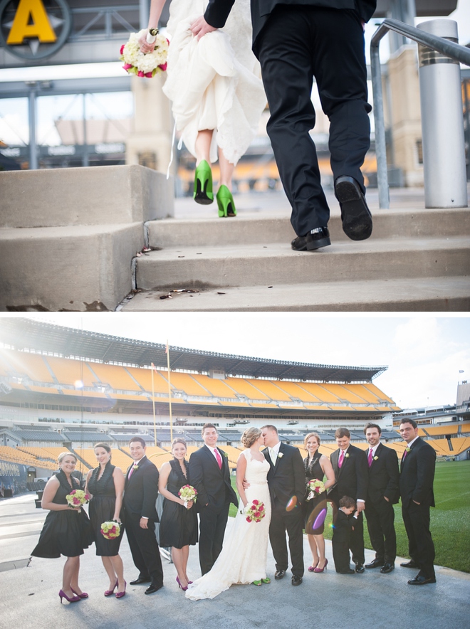 Sports Fans' Heinz Field Wedding by Meaghan Elliott Photography on ArtfullyWed.com