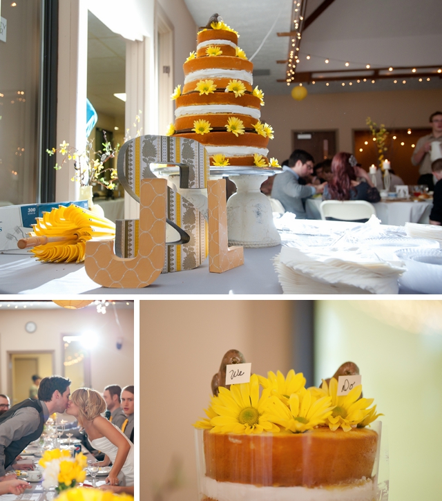 A DIY wedding in gray and yellow by Meg Darket Photography || see more on blog.nearlynewlywed.com