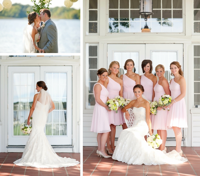 A blush, champagne and green lakeside wedding in south Michigan by Meg Darket Photography || see more on blog.nearlynewlywed.com