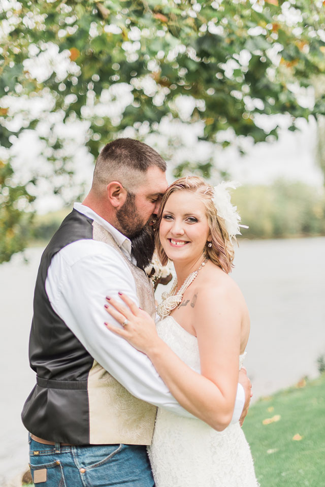 A rustic autumn riverside wedding in Virginia filled with cotton and DIY details by Melissa Durham Photography