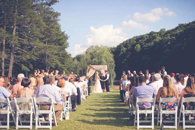 A Southern lakeside wedding in summer with DIY details // photo by Melissa Hayes Photography, LLC: http://www.melissahayesphotoatl.com || see more on https://blog.nearlynewlywed.com