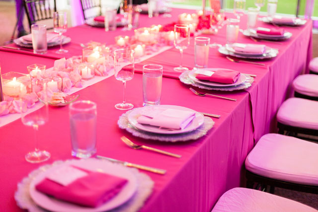 A modern and elegant pink ombre wedding in Maui by Mike Adrian Photography
