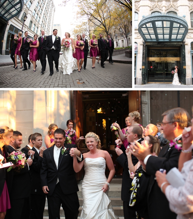 A unique and modern wedding with pink accents at the Newport Aquarium by Mandy Paige Photography || see more on blog.nearlynewlywed.com