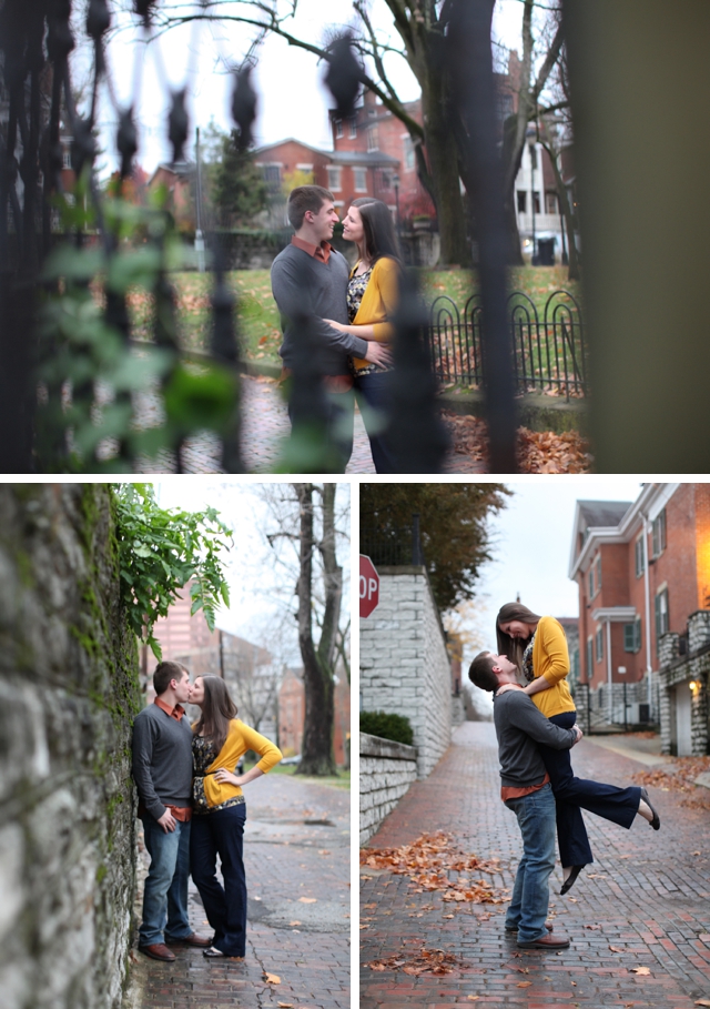 A rainy engagement session in Cincinnati at night by Mandy Paige Photography || see more on blog.nearlynewlywed.com