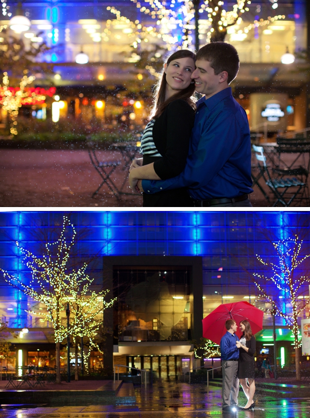 A rainy engagement session in Cincinnati at night by Mandy Paige Photography || see more on blog.nearlynewlywed.com