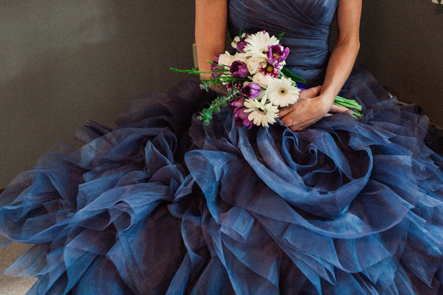 An eclectic mountain wedding in Colorado with a gorgeous purple wedding gown | Nick Sparks Photography: http://www.nicksparksweddings.com