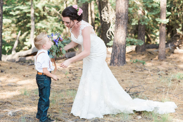 A fairy tale campground wedding in Flagstaff with breathtaking mountain views by Peaches & Twine Photography