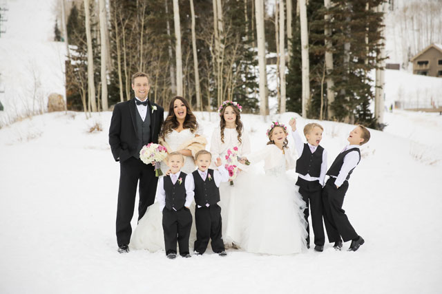 A glam and romantic snowy lodge wedding in Utah by Pepper Nix Photography