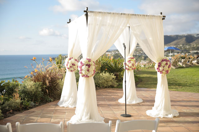 A glam pink and gold Laguna Niguel wedding at The Ritz-Carlton by Pepper Nix Photography
