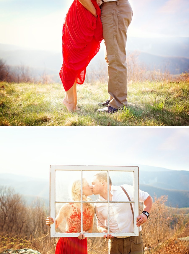 A lightly styled spring engagement in the Blue Ridge Mountains by Photography by Anna Clark || see more on blog.nearlynewlywed.com