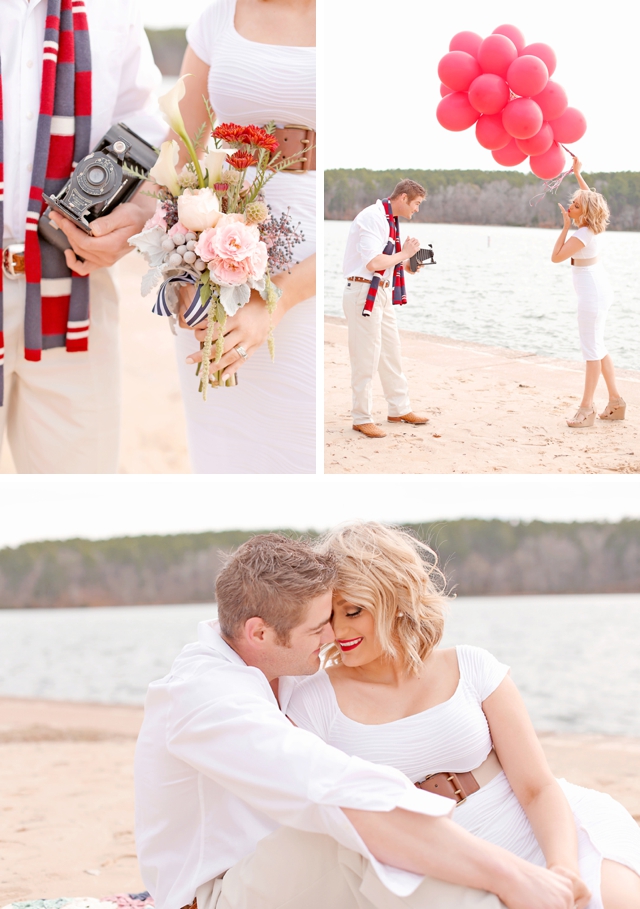 A romantic, wintery lakeside anniversary shoot by Photography by Gema || see more on blog.nearlynewlywed.com