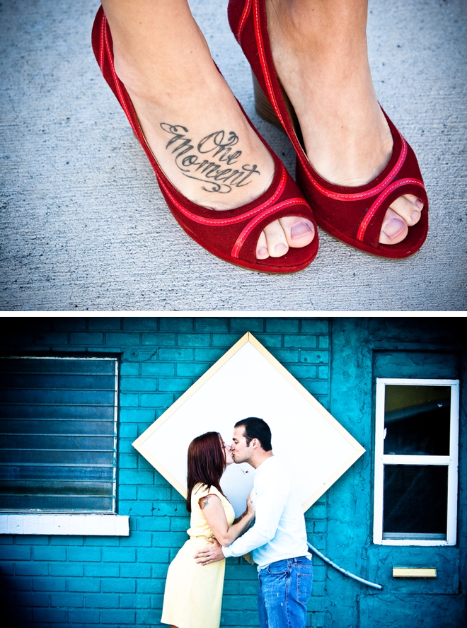 Baseball & tattoos engagement session by Pilster Photography || see more at blog.nearlynewlywed.com