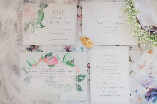 A floral-inspired Florida coastal wedding with an adorable French Bulldog by PSJ Photography