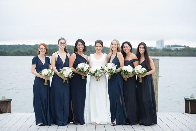 A modern art center wedding with a palette of cream, navy and copper by Rachael Foster Photography