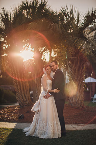 A romantic summer wedding with a pink wedding dress at Wild Dunes Resort in Charleston | Richard Bell Photography: http://www.charlestonwedding.com
