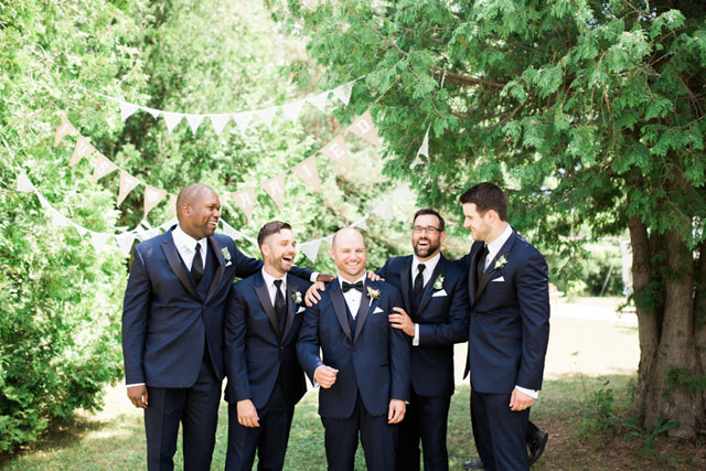 A beautiful blush summer tent wedding in Ontario by Rosenlee Photography