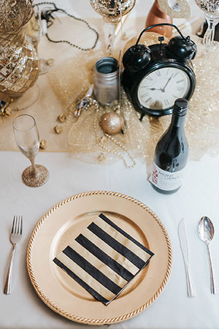 A DIY New Year's Eve wedding in Maine with tons of handmade details and a moonshine bar by Sarah French Photography