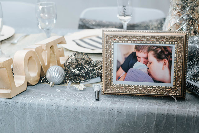 A DIY New Year's Eve wedding in Maine with tons of handmade details and a moonshine bar by Sarah French Photography