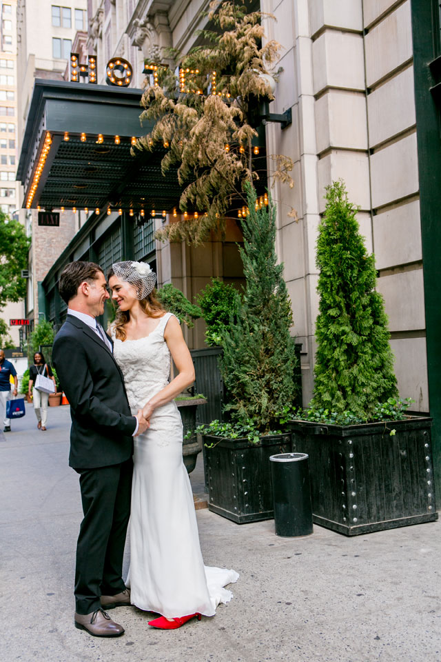 A hip bookstore wedding in SoHo with vintage flair | Sarah Tew Photography: http://www.sarahtewphotography.com