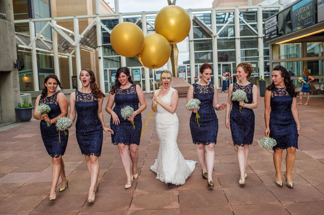 A glittering gold vintage-meets-modern wedding at the opera house in Denver | Selah Photography: selahphotography.org