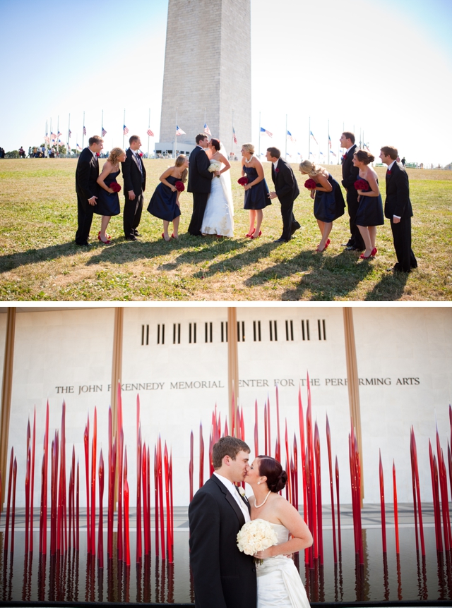 A patriotic red, white and blue wedding in the nation's capital by Stephen Gosling Photography || see more on blog.nearlynewlywed.com