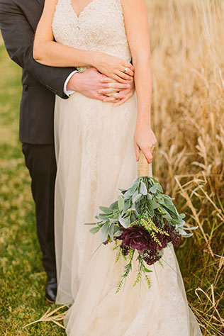 A gorgeous plum and gray autumn wedding with rustic details and a brewery reception by Shaunae Teske Photography