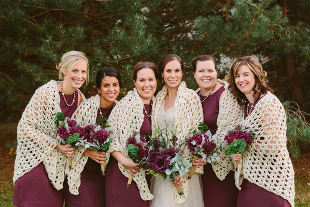 A gorgeous plum and gray autumn wedding with rustic details and a brewery reception by Shaunae Teske Photography