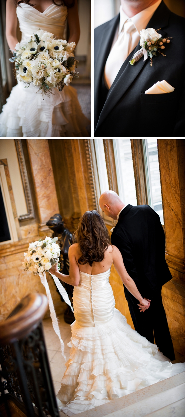 A romantic, intimate wedding in the middle of a snow storm by Snap! Weddings || see more on blog.nearlynewlywed.com