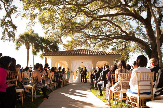 A multicultural estate wedding in Sarasota with aqua and pink details and a traditional Lion Dance // photos by Stephanie A Smith Photography: http://www.StephanieASmith.com || see more on https://blog.nearlynewlywed.com