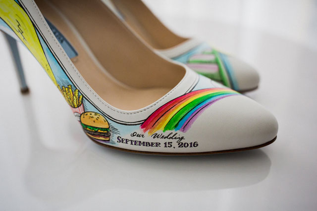 A colorful and creative multicultural wedding in Chicago with custom Prada shoes for the bride by Steve Koo Photography