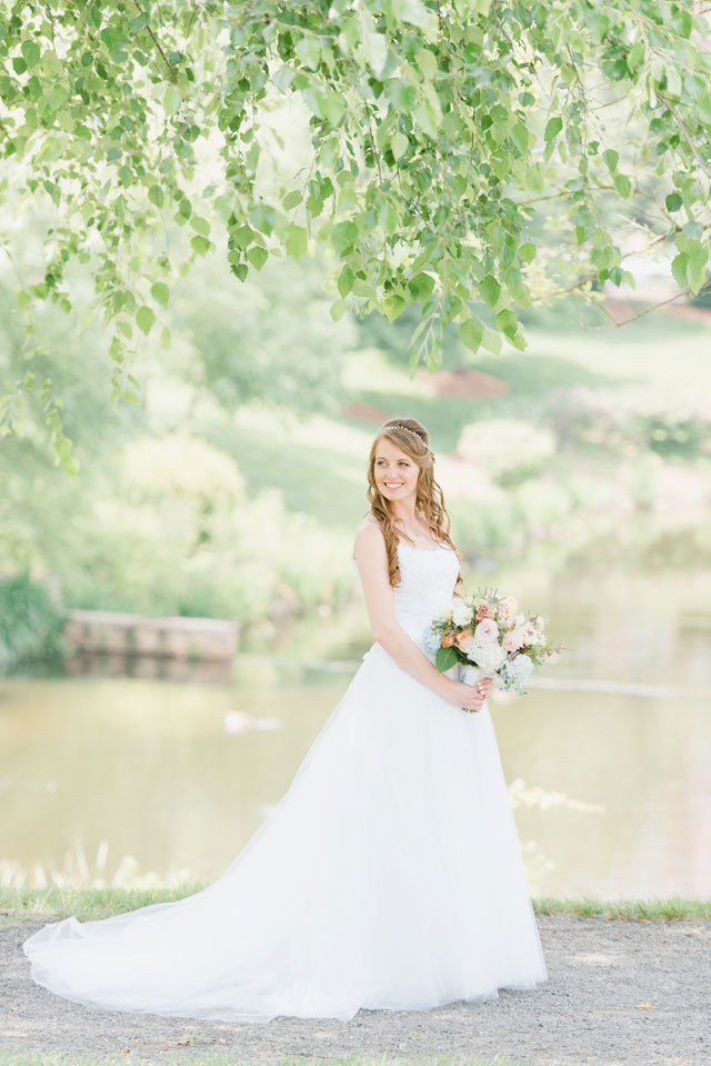 A sweet North Carolina wedding in Serenity and Rose Quartz by Sunshower Photography