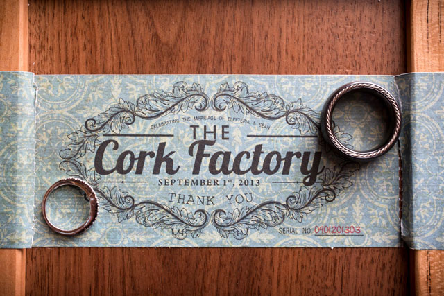 A Cork Factory wedding with rustic, handmade wooden details // photo by Two Sticks Studios: http://twosticksstudios.com || see more on https://blog.nearlynewlywed.com