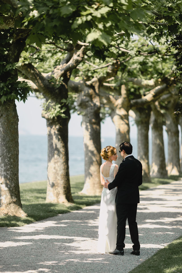 A beautifully intimate villa wedding on Lake Como with pretty blue and white details by Zhenya Swan Photography and Fiore d'Amore Wedding in Italy