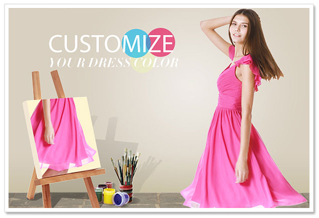 Custom Color Bridesmaid Dresses with For Her and For Him
