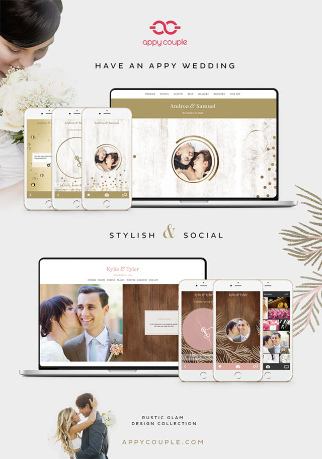 Simply Chic Wedding Websites and Apps from Appy Couple