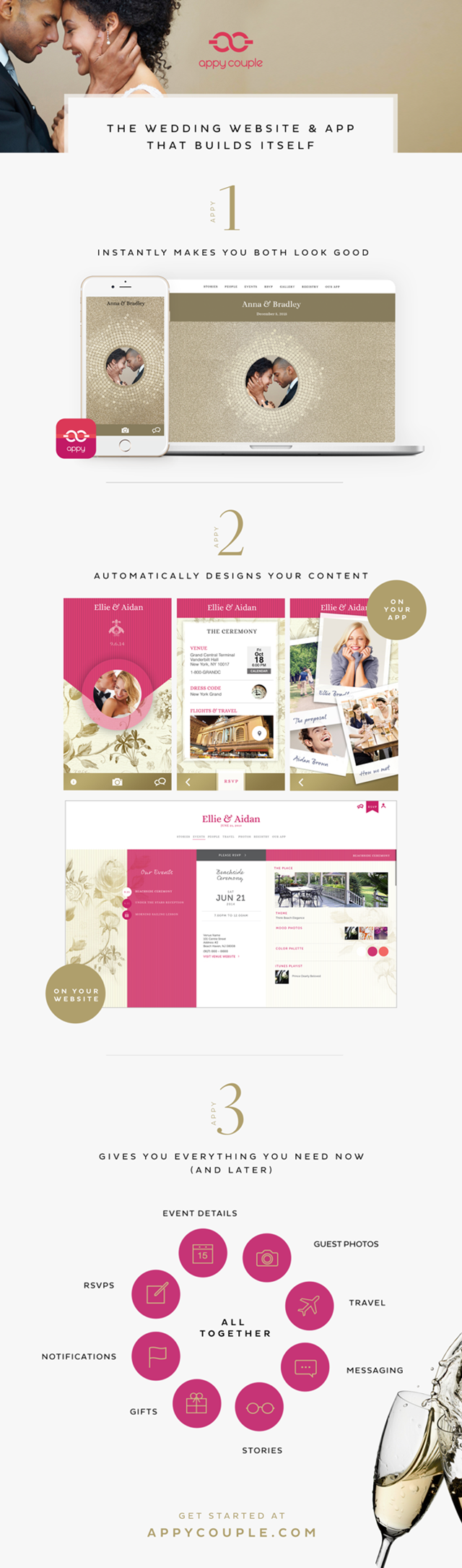 Simply Chic Wedding Websites and Apps from Appy Couple